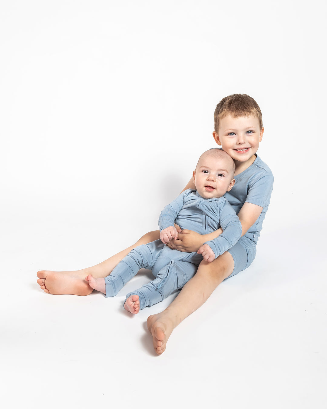 Kids Short PJ Set - Dusty Blue