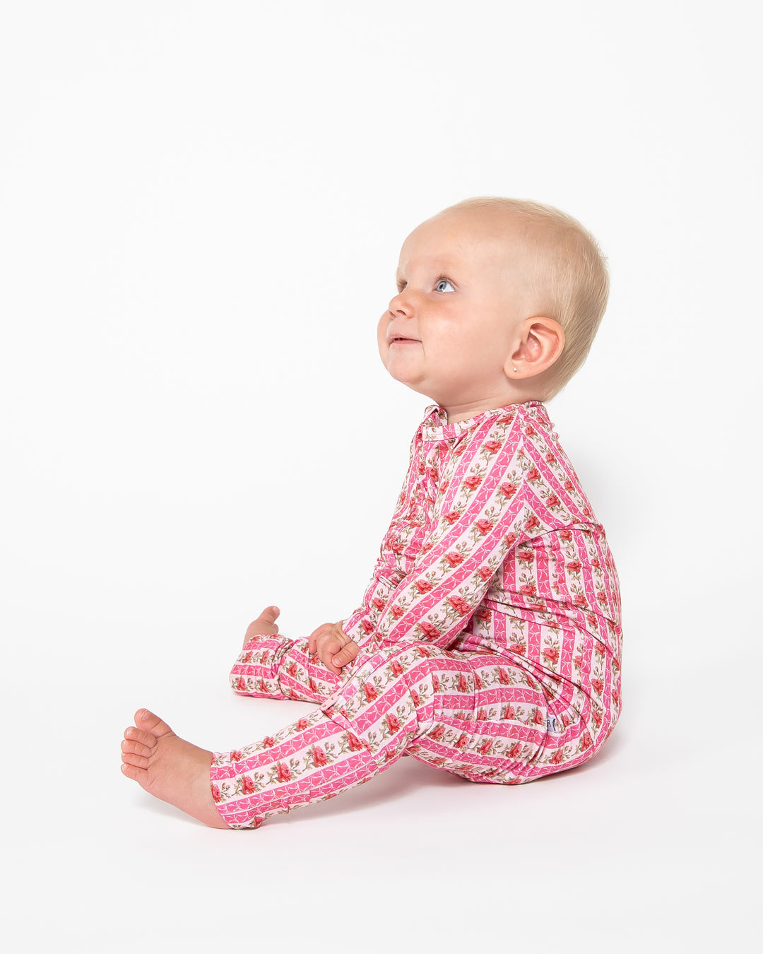 Convertible Footed Onesie - Rose & Bows