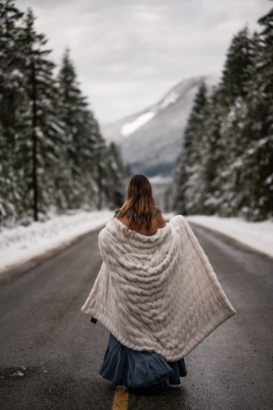 Cream Clouds Double-sided Minky Blanket