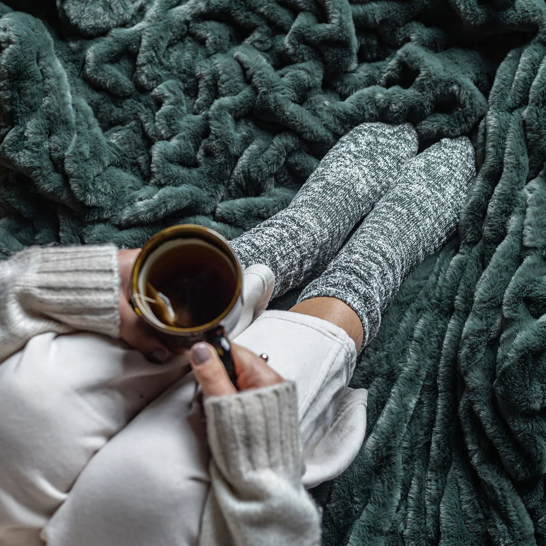 Deep Forest Green Minky Blanket