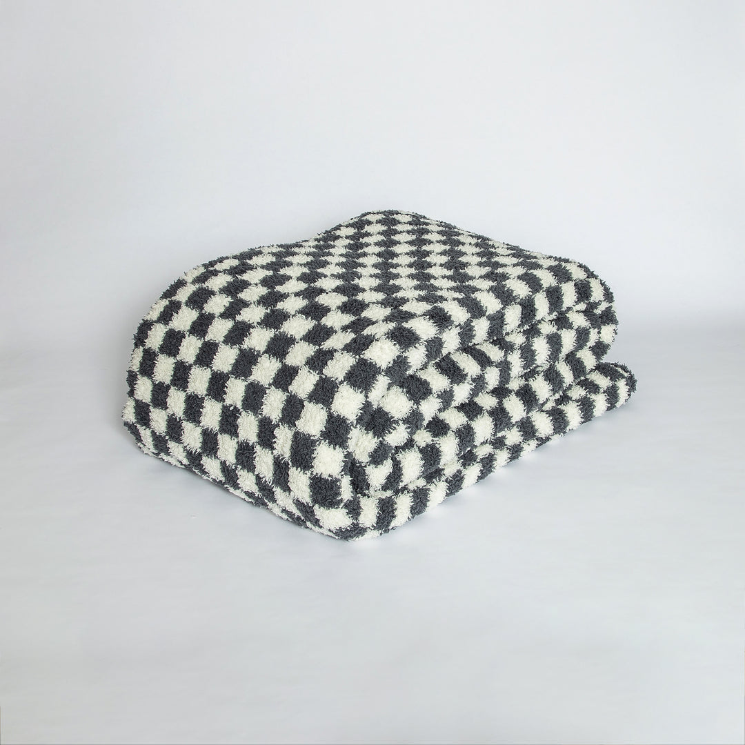 Turbulence & Baby's Breath Check Print Extended Throw