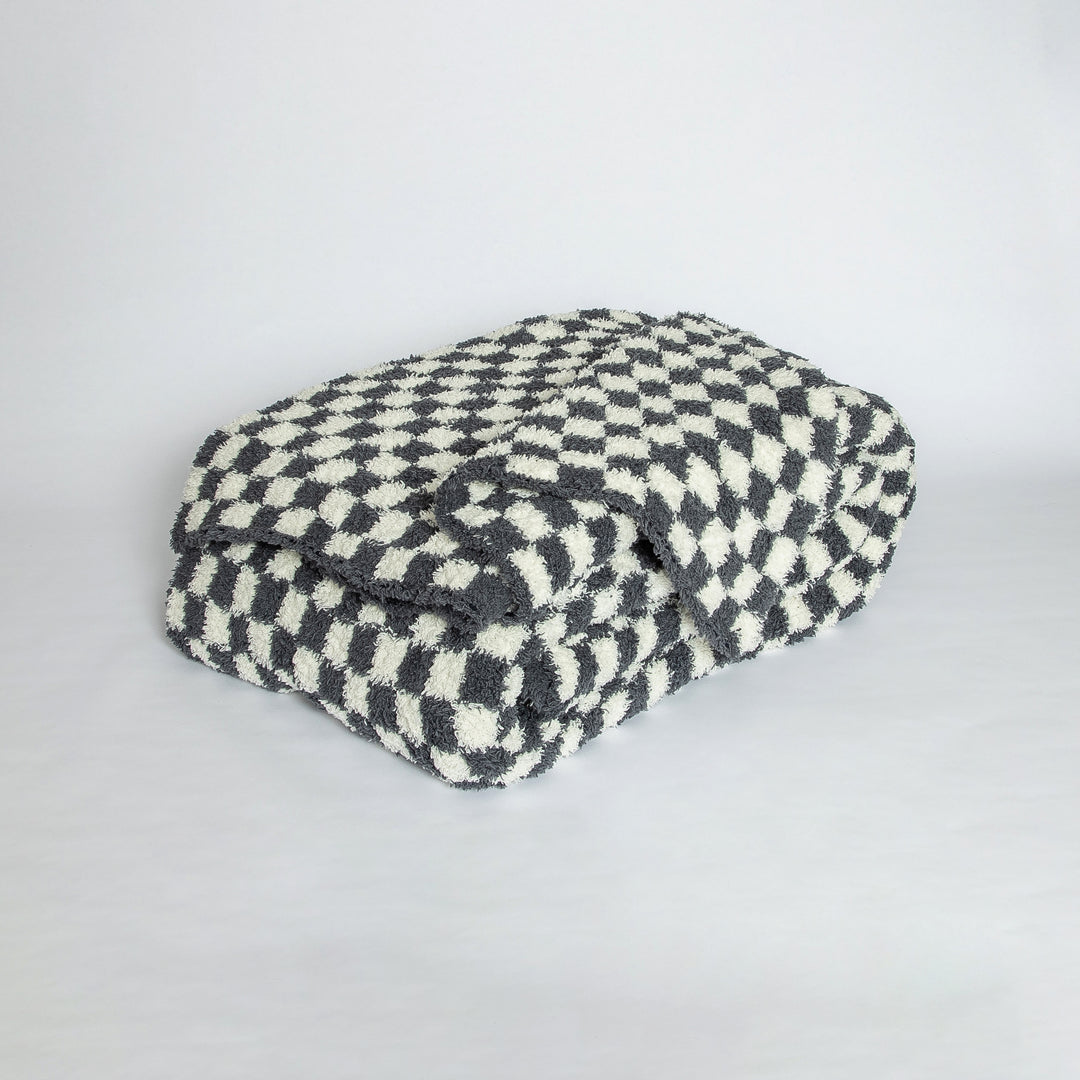 Turbulence & Baby's Breath Check Print Extended Throw