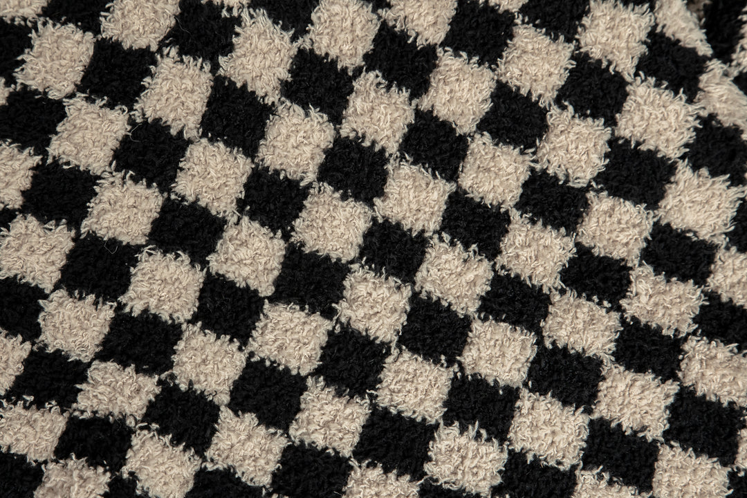 Tap Shoe & Rainy Day Check Print Extended Throw