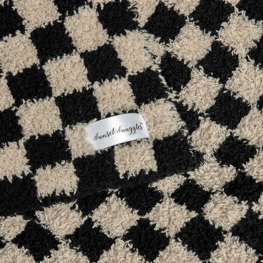 Tap Shoe & Rainy Day Check Print Extended Throw