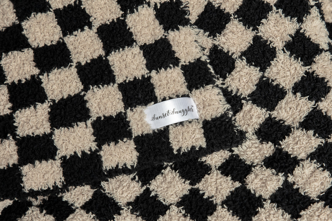 Tap Shoe & Rainy Day Check Print Extended Throw