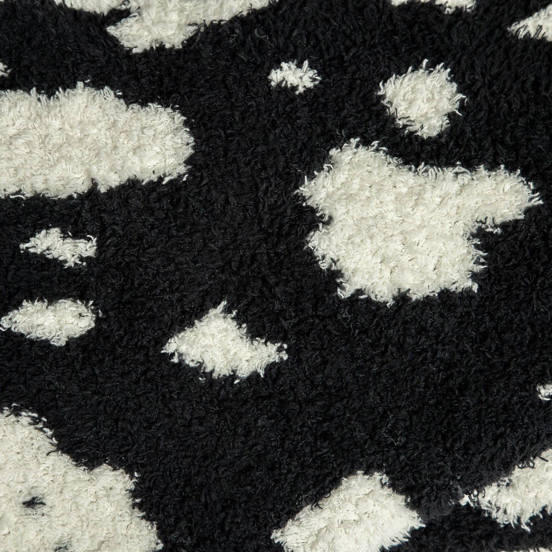Tap Shoe & Baby's Breath Cow Print Extended Throw
