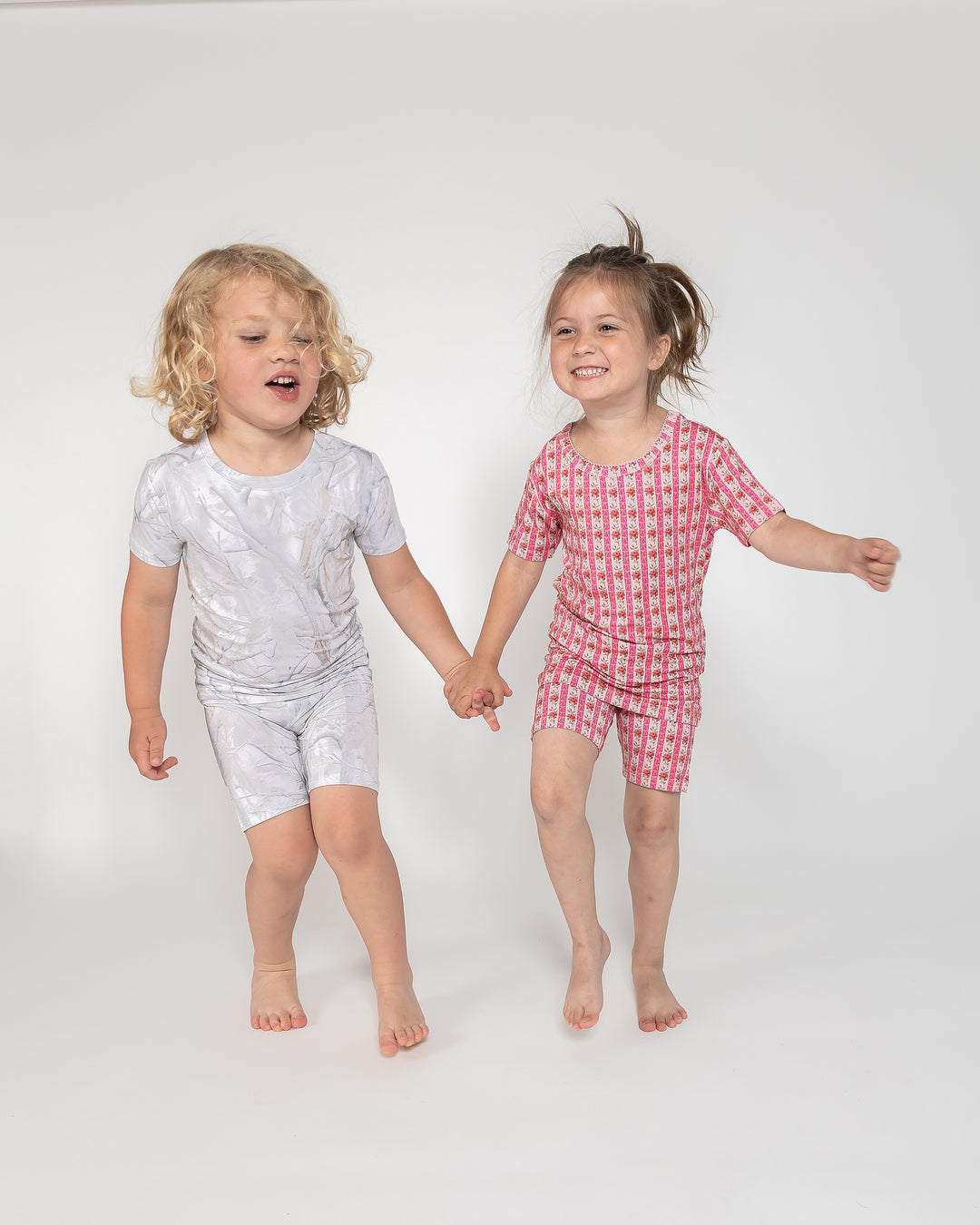 Kids Short PJ Set - Rose & Bows
