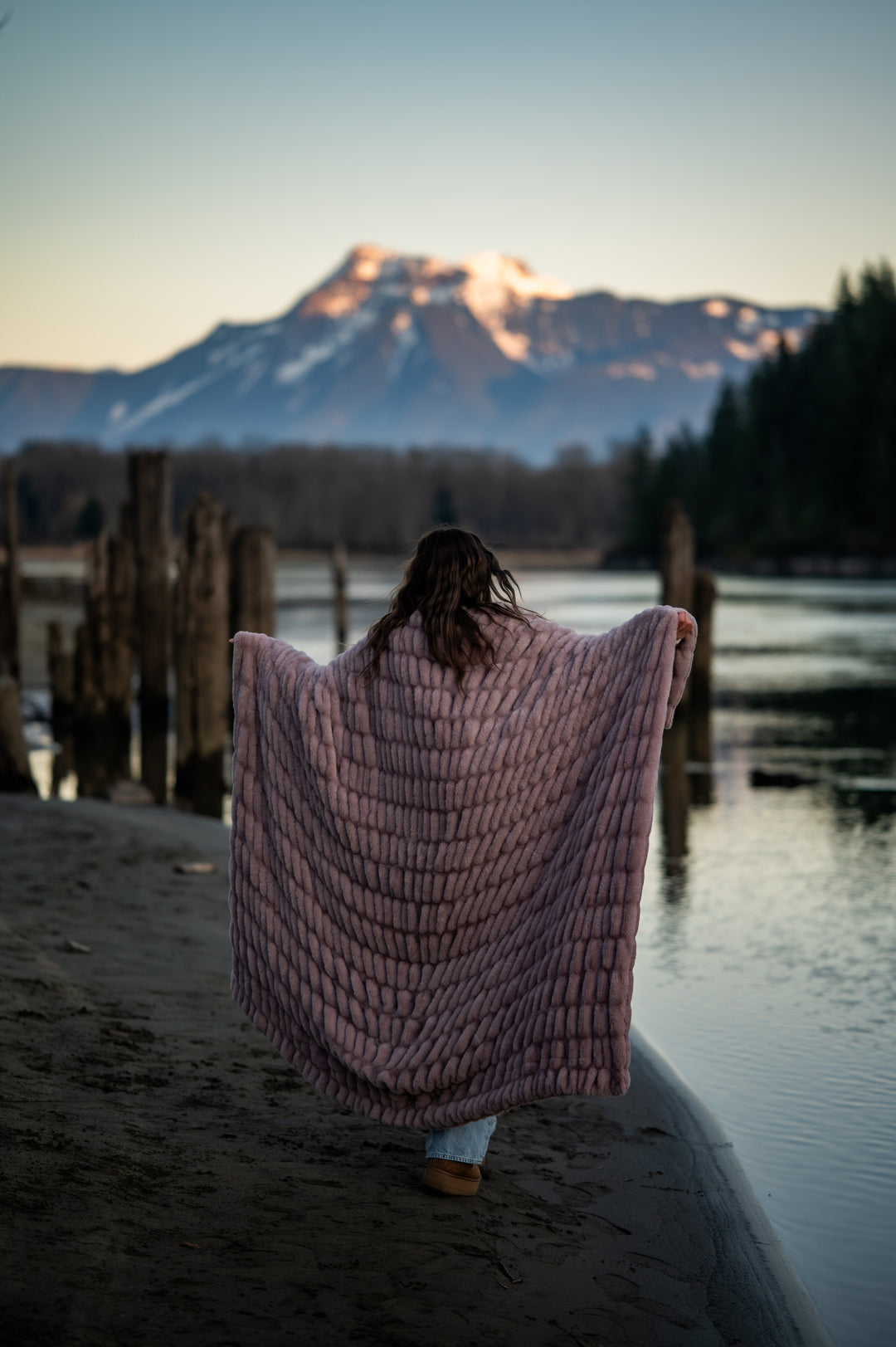 Milk Chocolate Mauve Minky Blanket