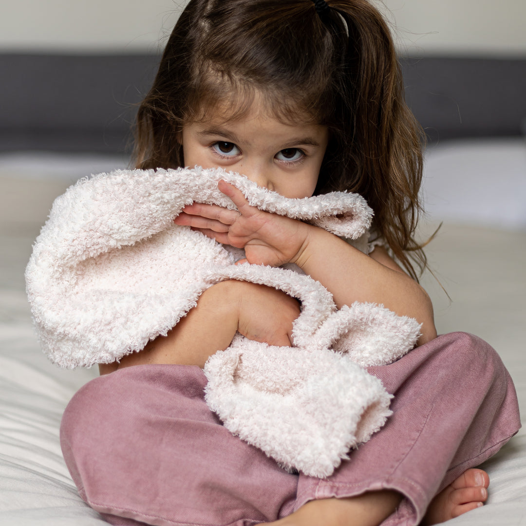 Primrose Pink and Soft White Vintage Floral Lovey