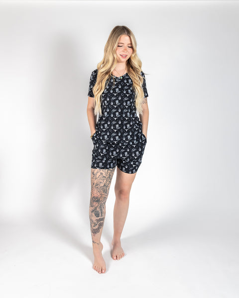 Ladies T-Shirt & Short PJ Set - Country Nights