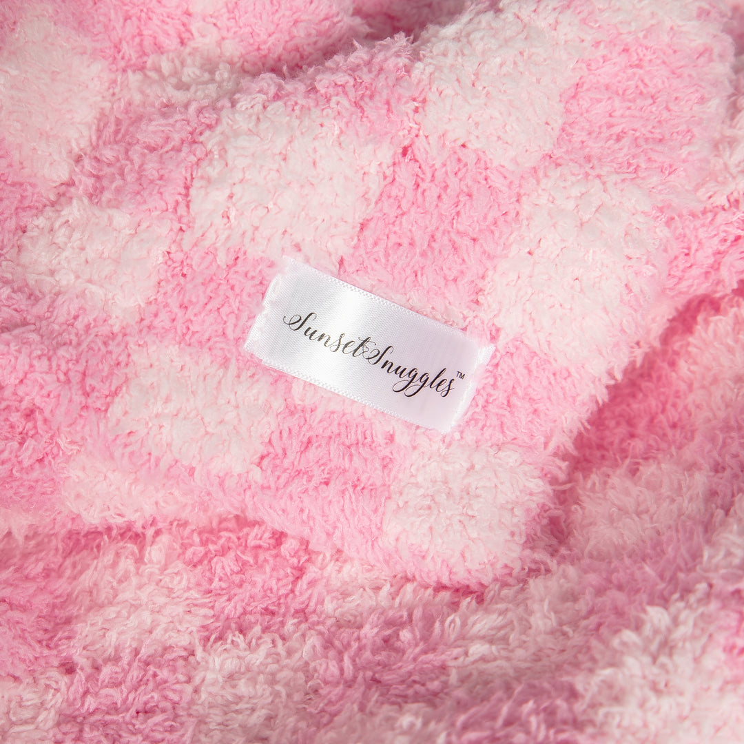 Cotton Candy Check Print Toddler Blanket
