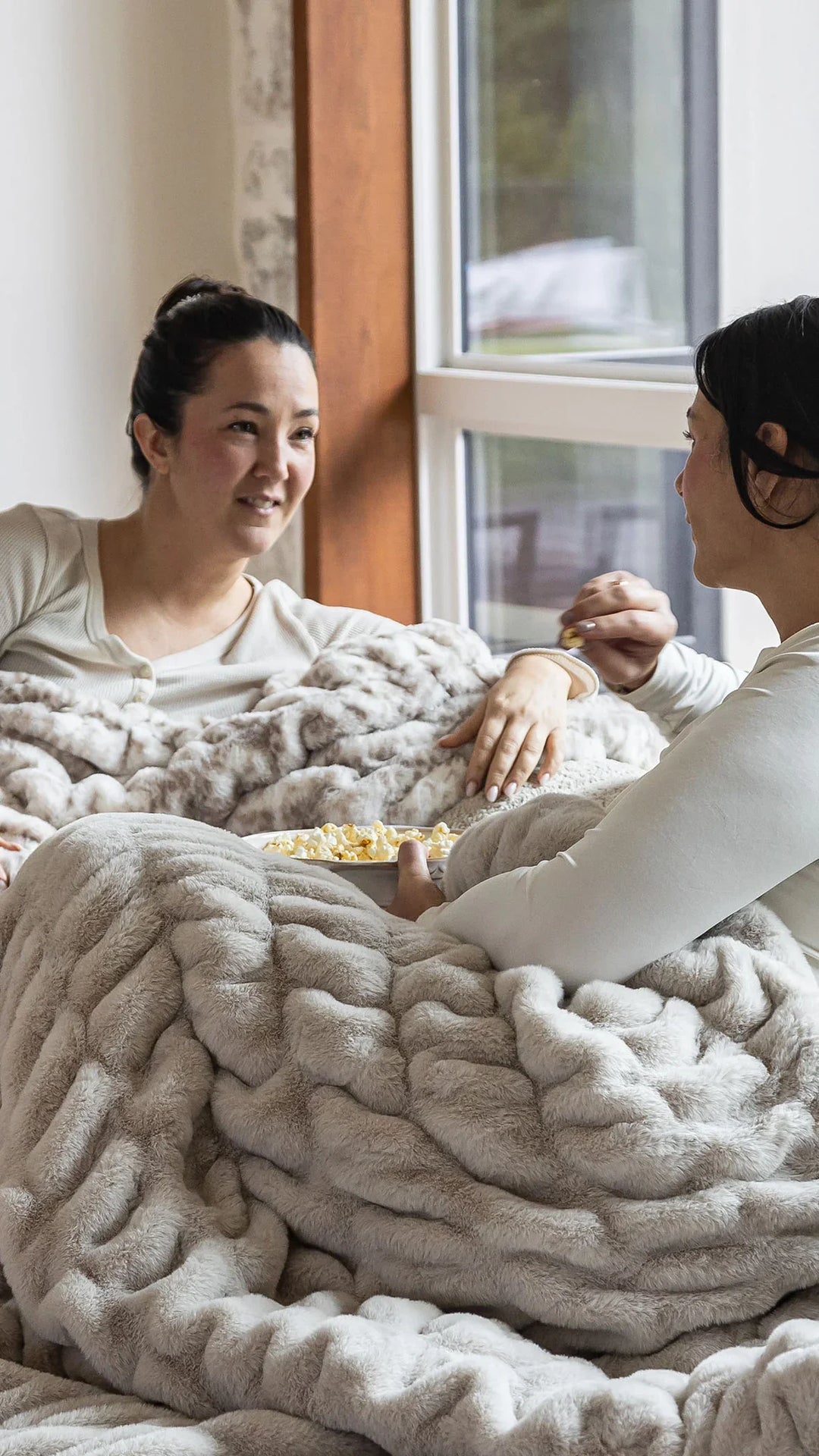 Greige Double-sided Minky Blanket