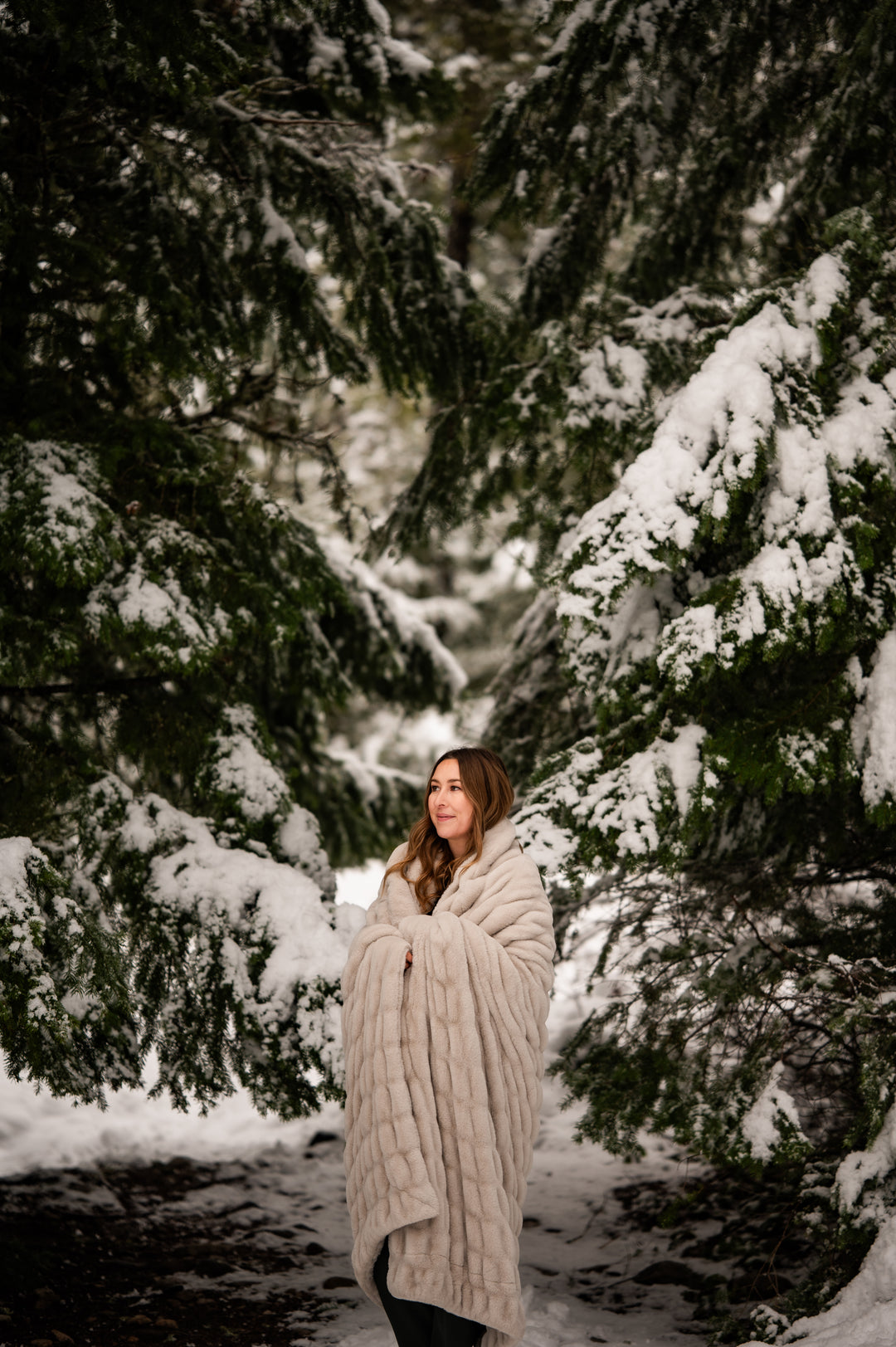 Greige Double-sided Minky Blanket