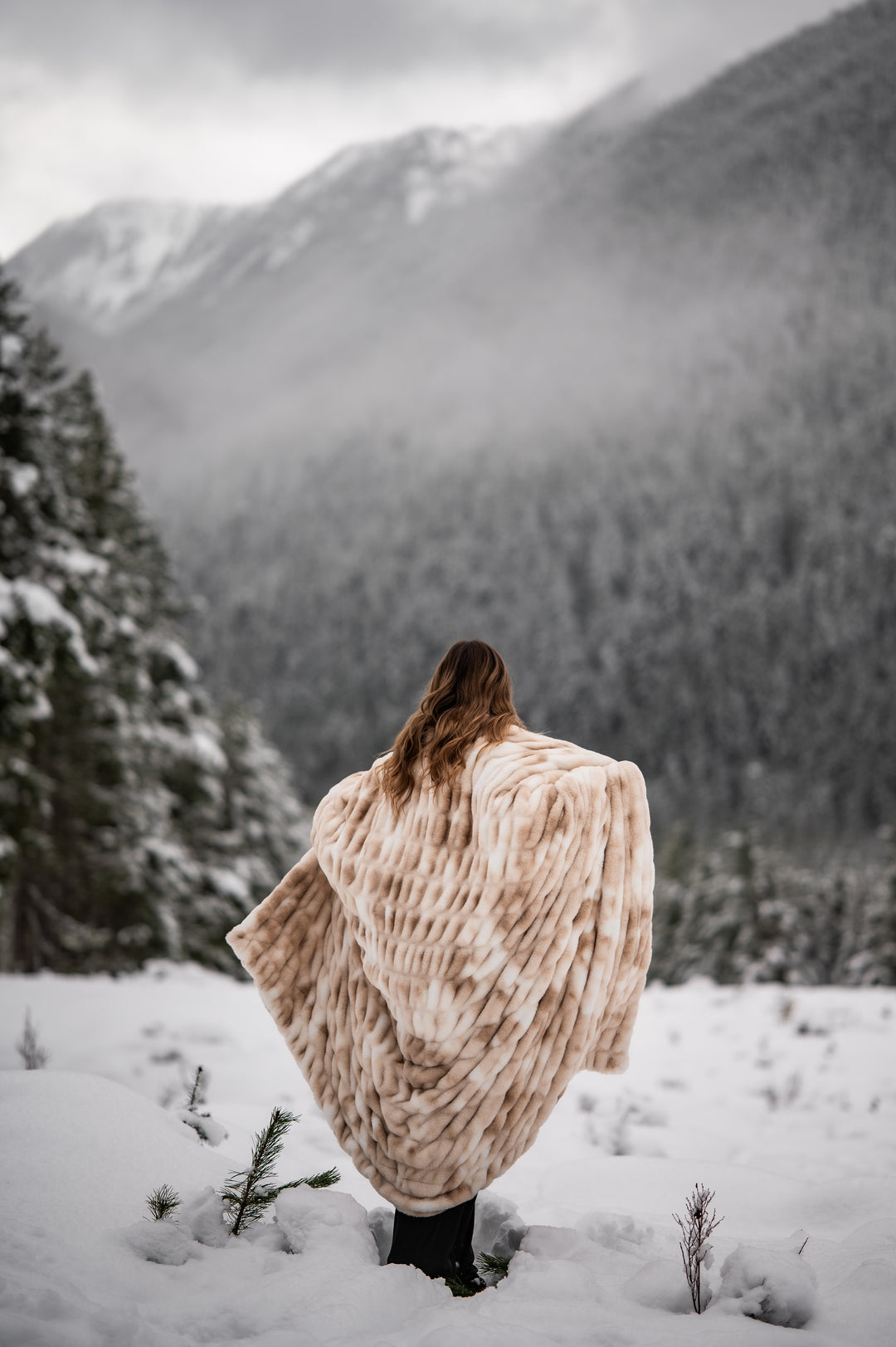 Smokey Clouds Minky Blanket