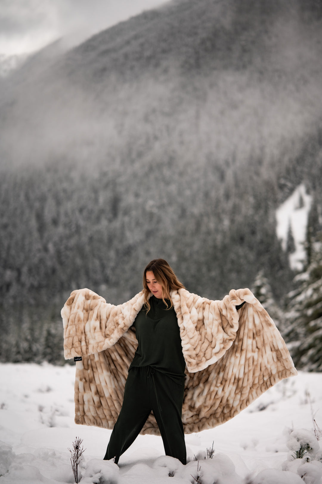 Smokey Clouds Minky Blanket