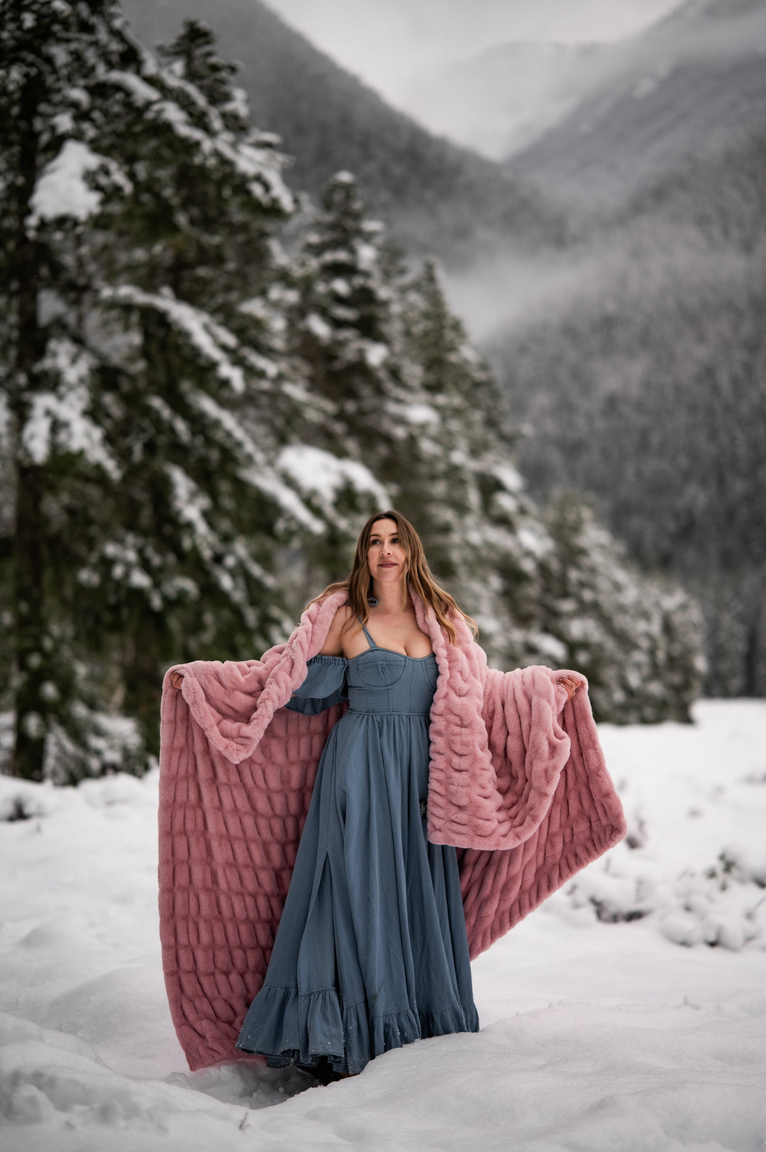 Blush Pink Double-sided Minky Blanket