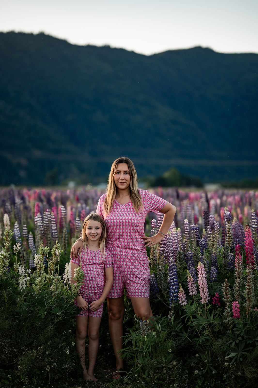 Kids Short PJ Set - Rose & Bows