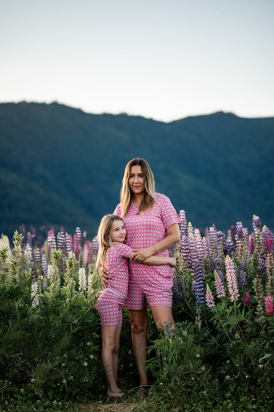 Ladies T-Shirt & Short PJ Set - Rose & Bows