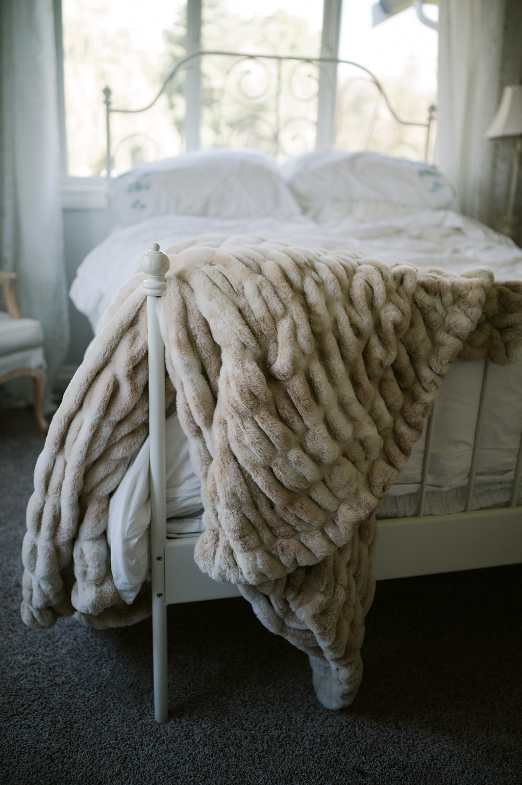 Caramel Swirl Double-sided Minky Blanket