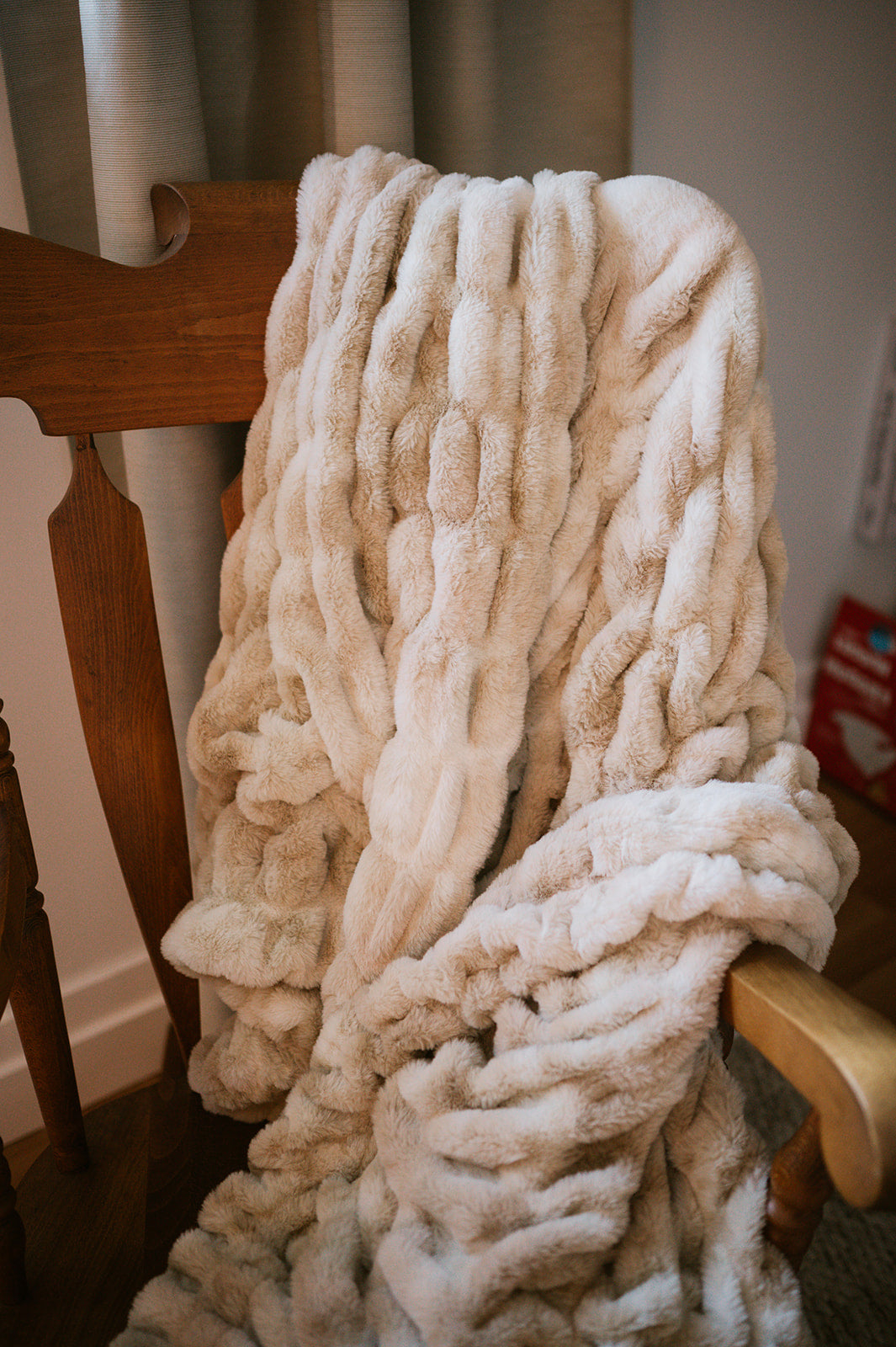 Caramel Swirl Double-sided Minky Blanket