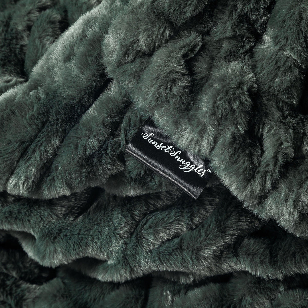 Deep Forest Green Minky Blanket