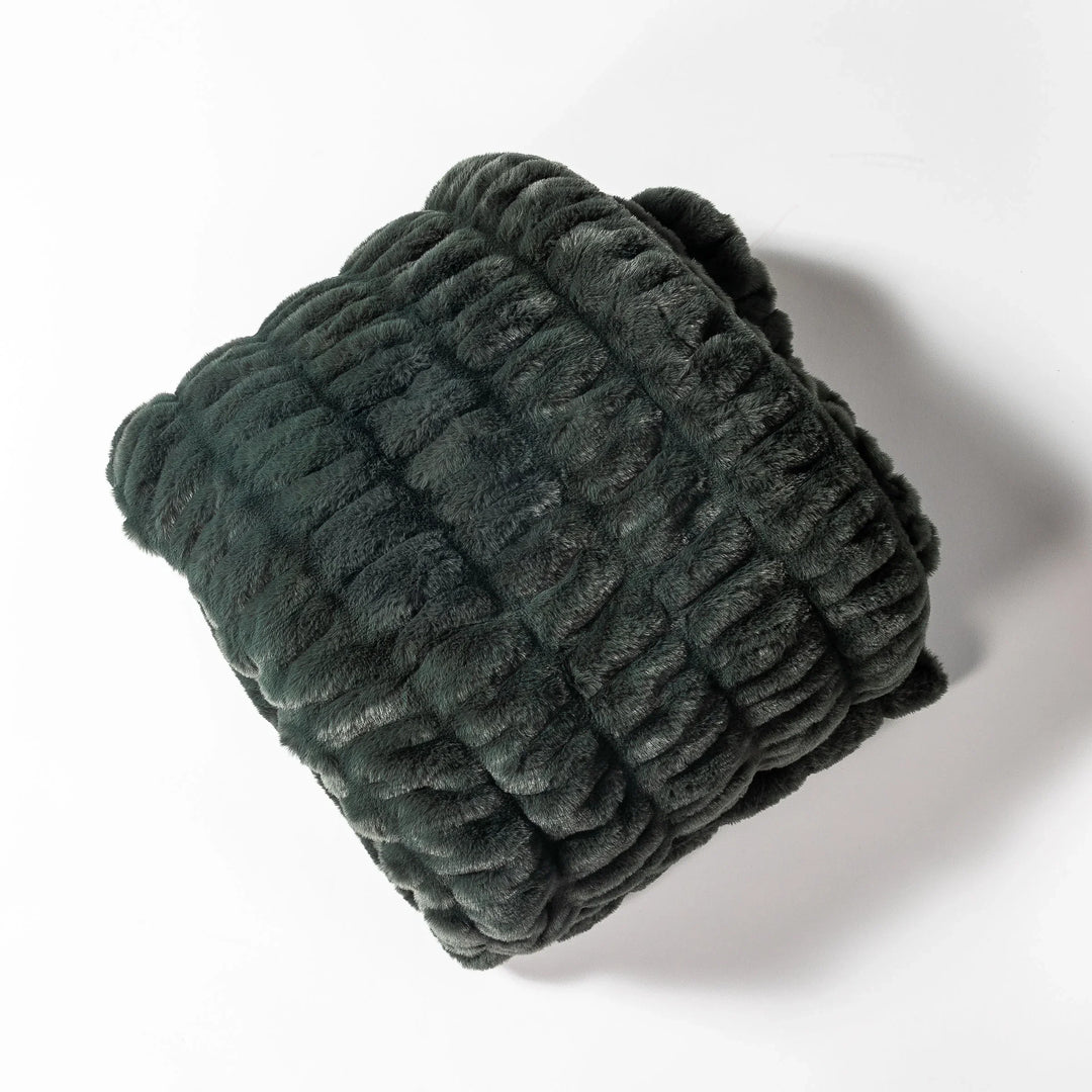 Deep Forest Green Minky Blanket
