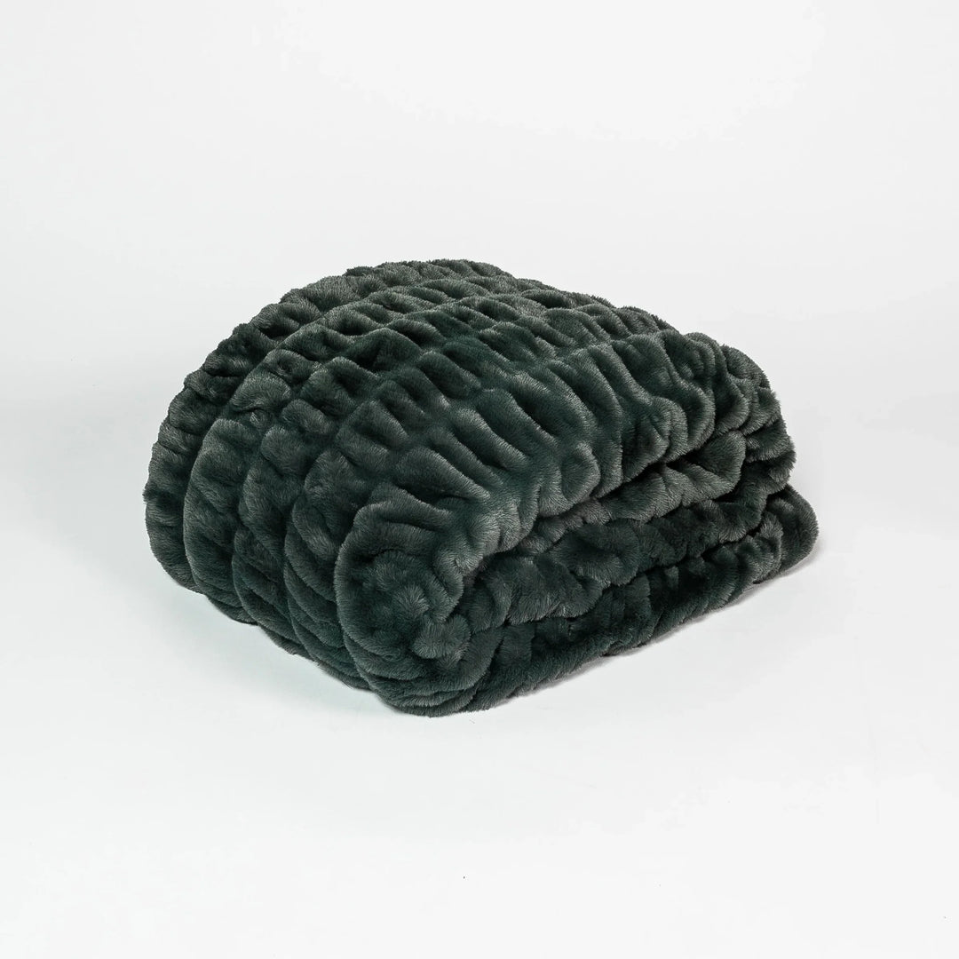 Deep Forest Green Minky Blanket