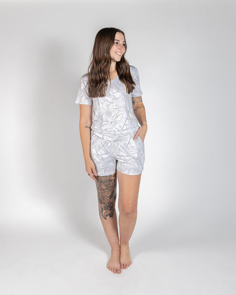Ladies T-Shirt & Short PJ Set - Camo
