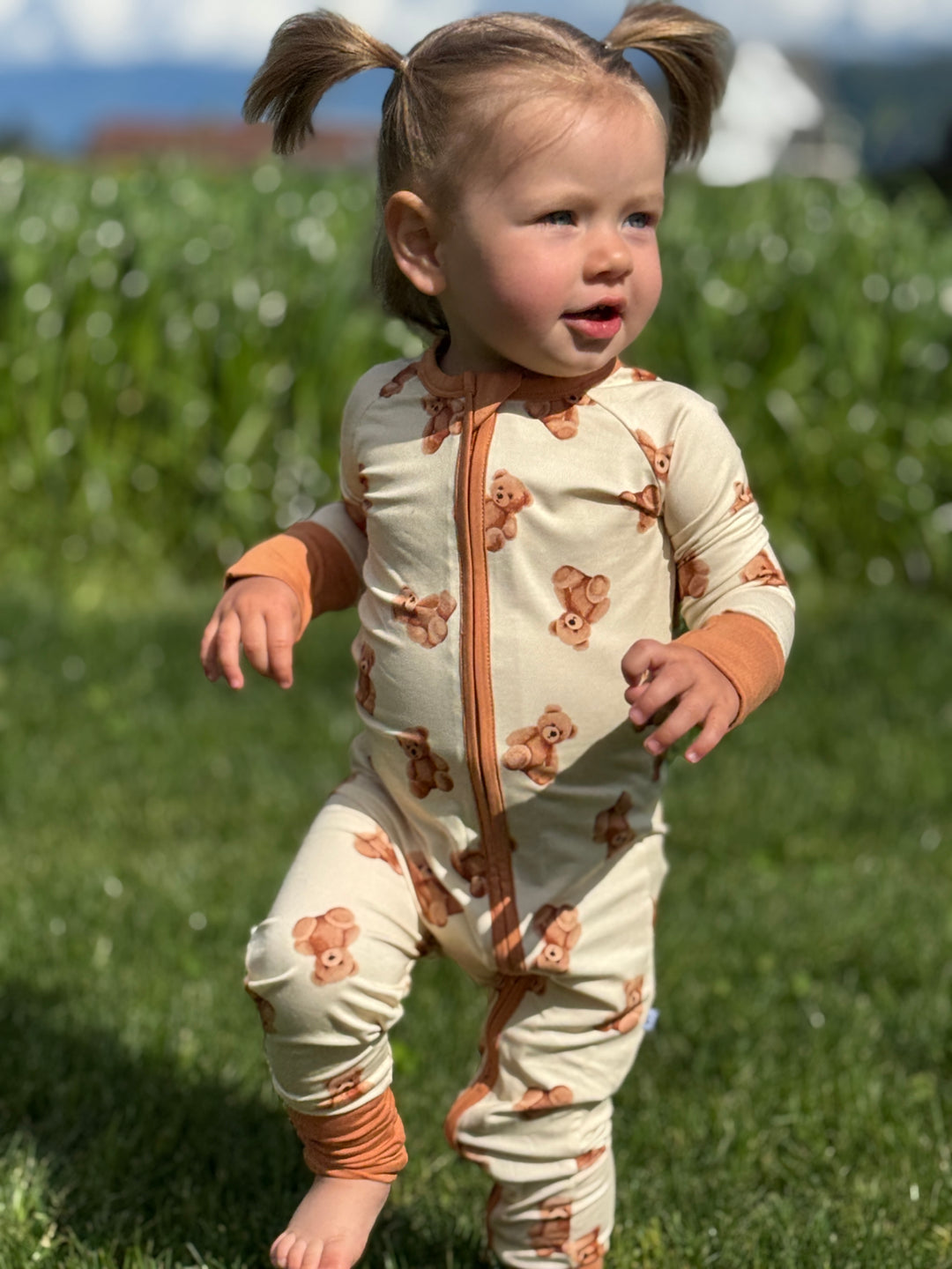 Convertible Footed One Piece Teddy Bear