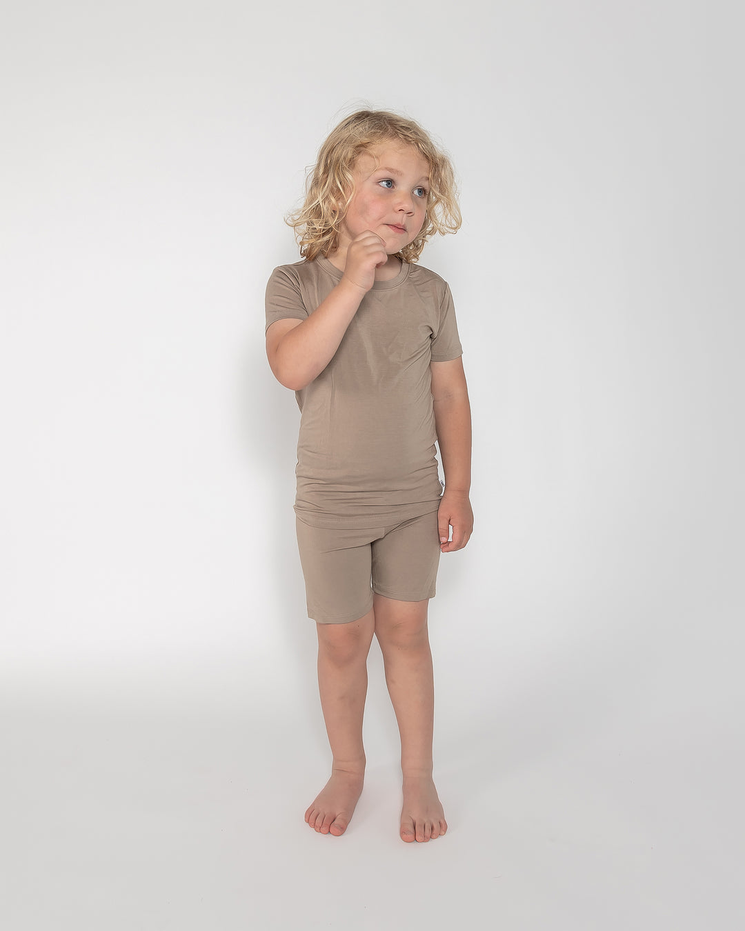 Kids Short PJ Set - Sand Dune