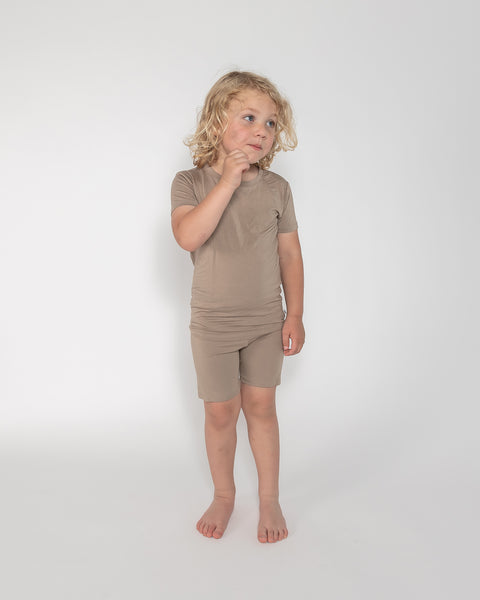 Kids Short PJ Set - Sand Dune