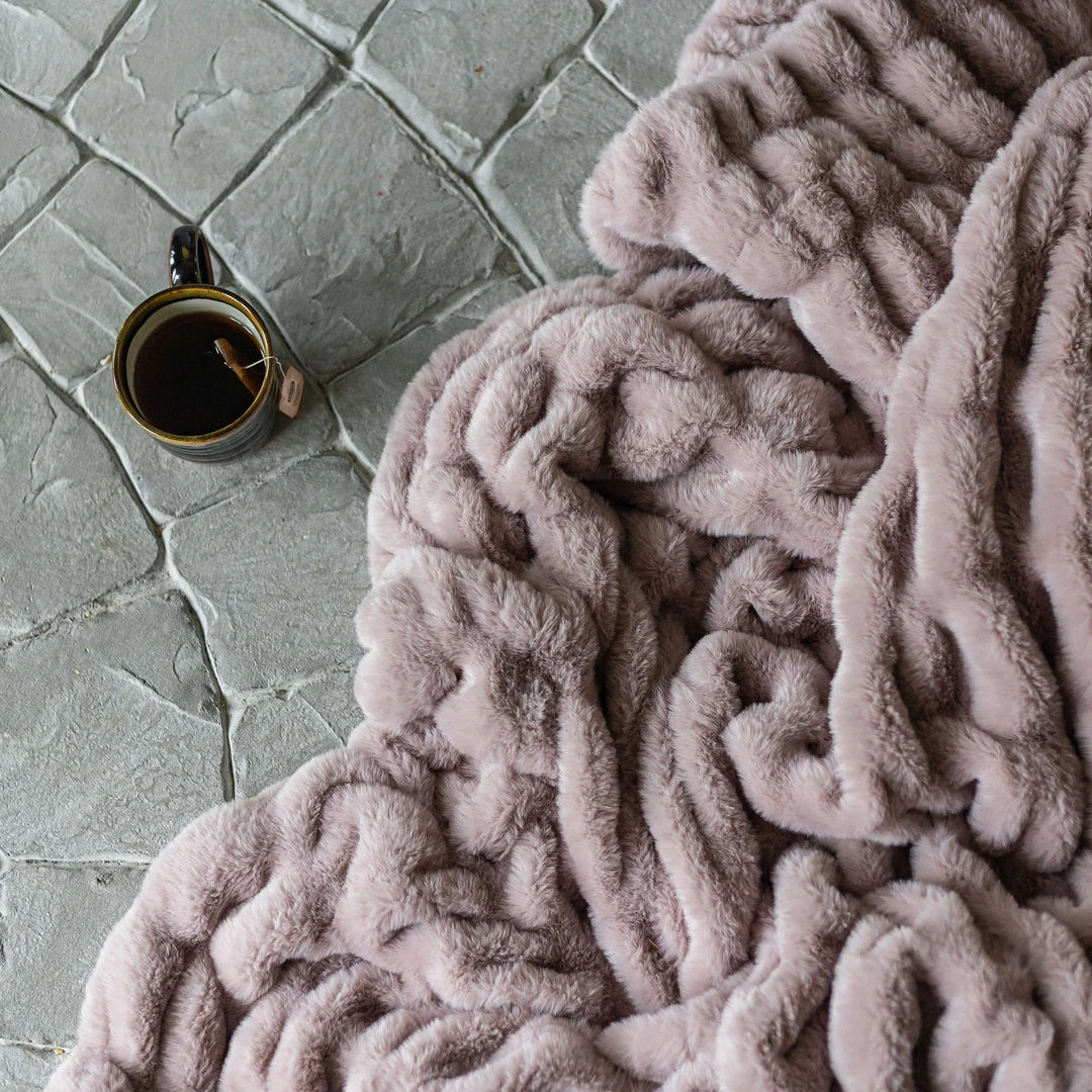 Milk Chocolate Mauve Minky Blanket