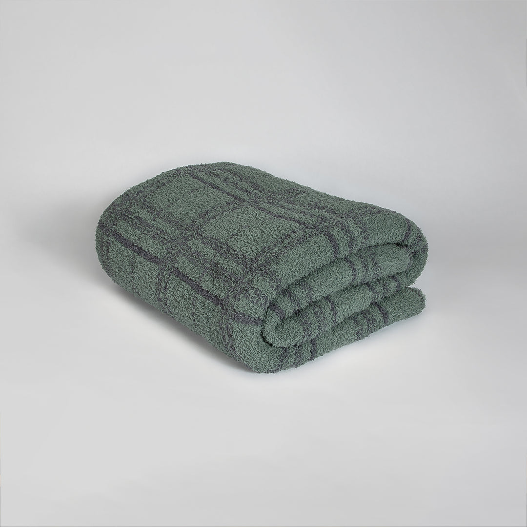 Forest and Turbulence Plaid Print Throw