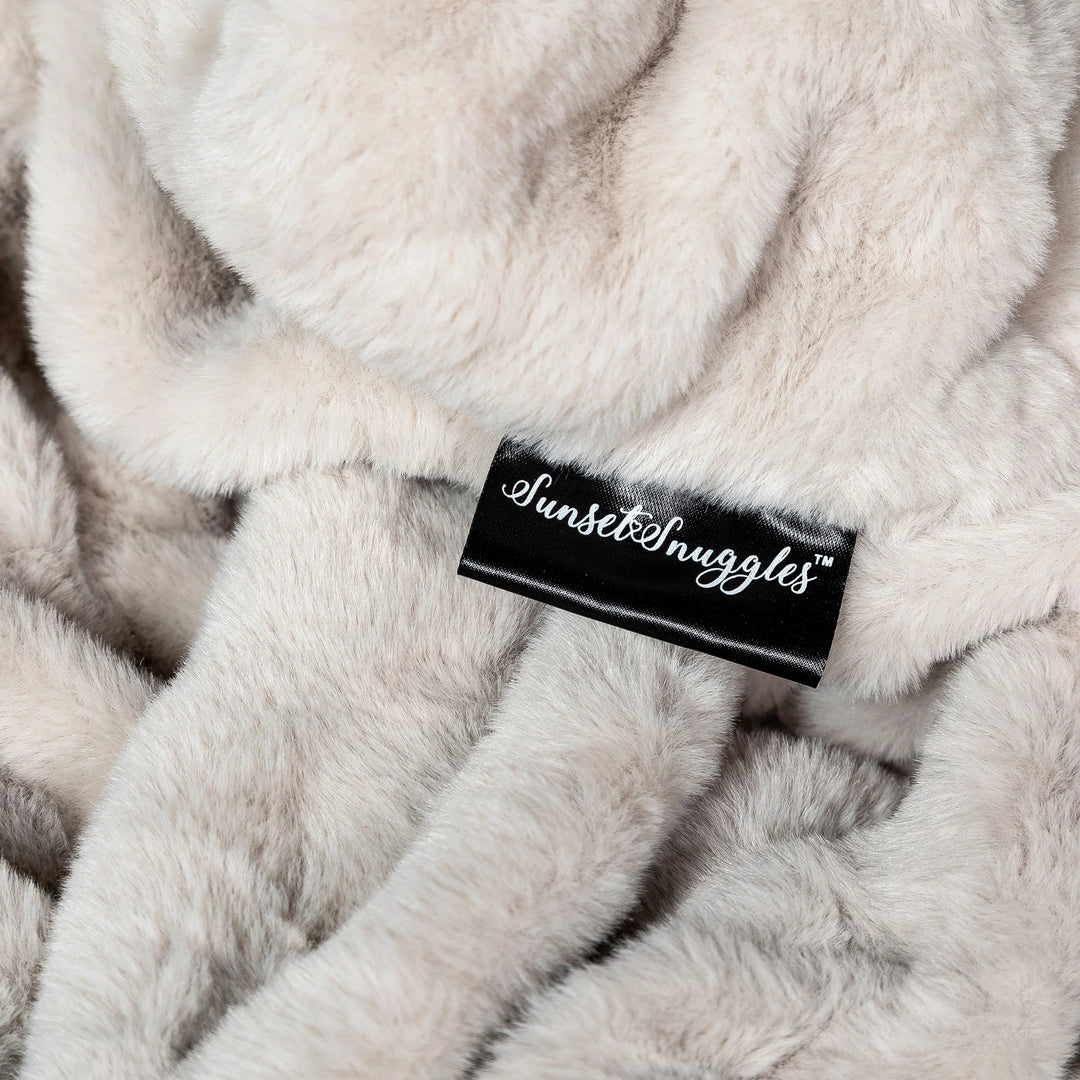Greige Double-sided Minky Blanket