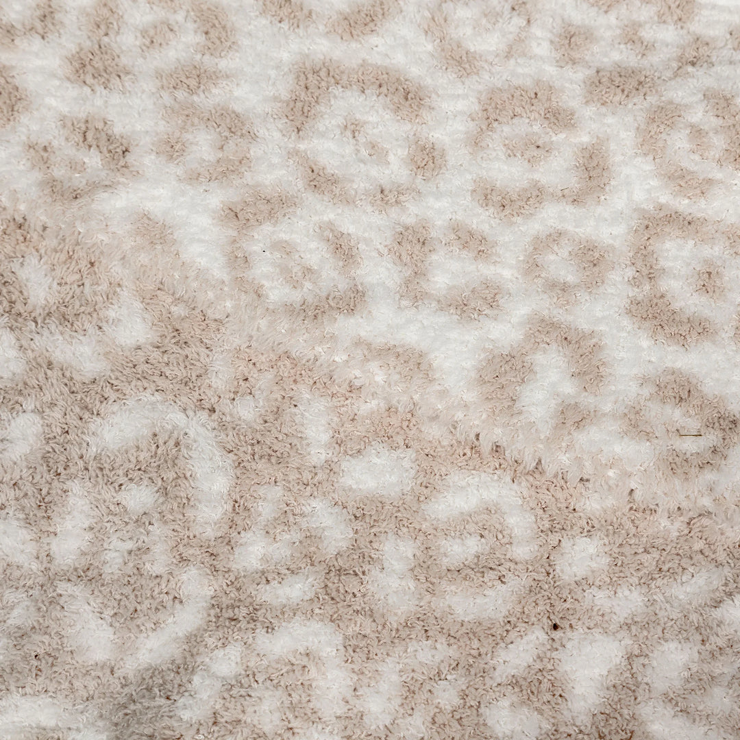 Blushing Beige & White Leopard Print Toddler Blanket