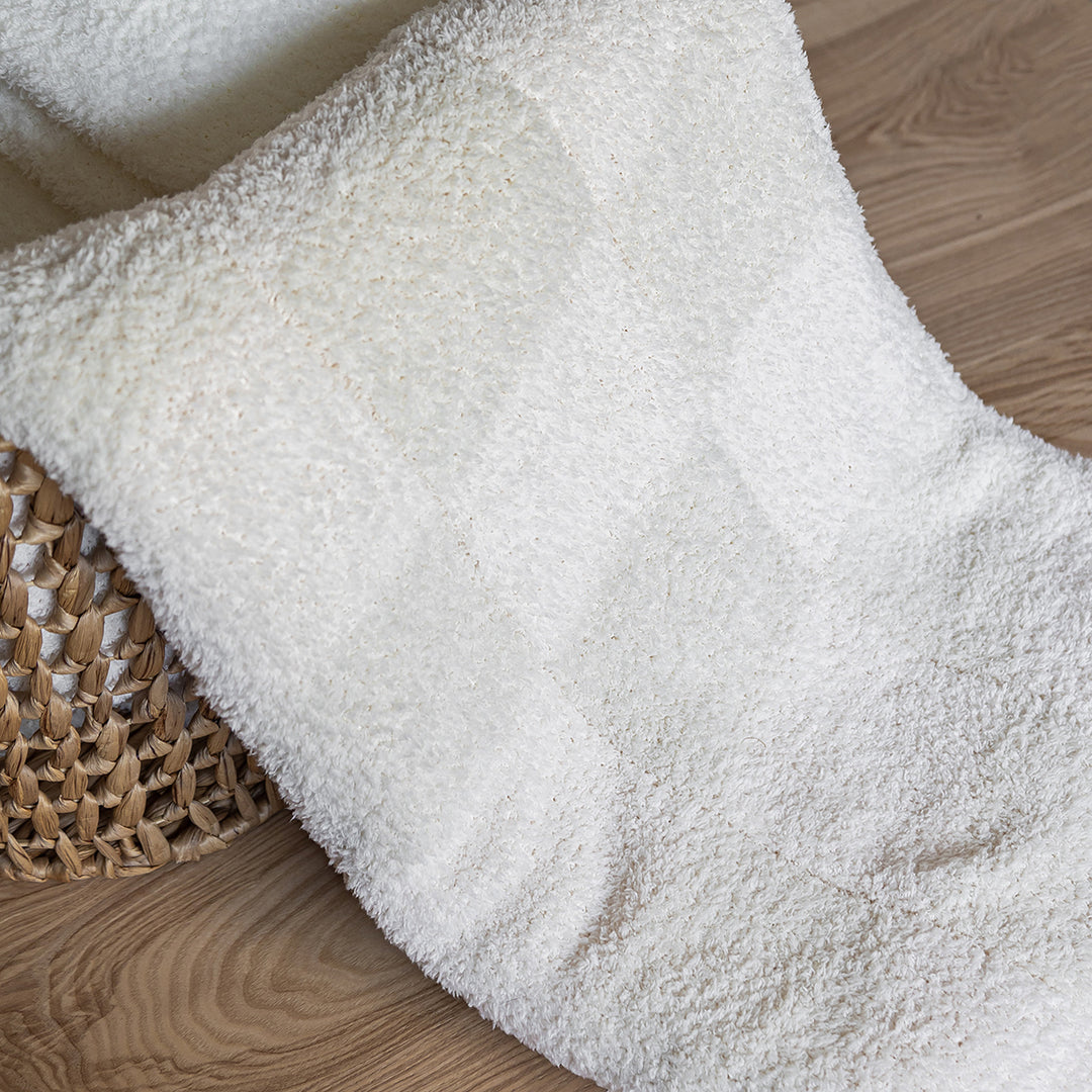 Sea Salt & Baby's Breath Bold Checker Print Throw