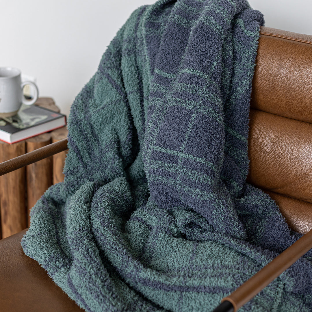 Forest and Turbulence Plaid Print Throw