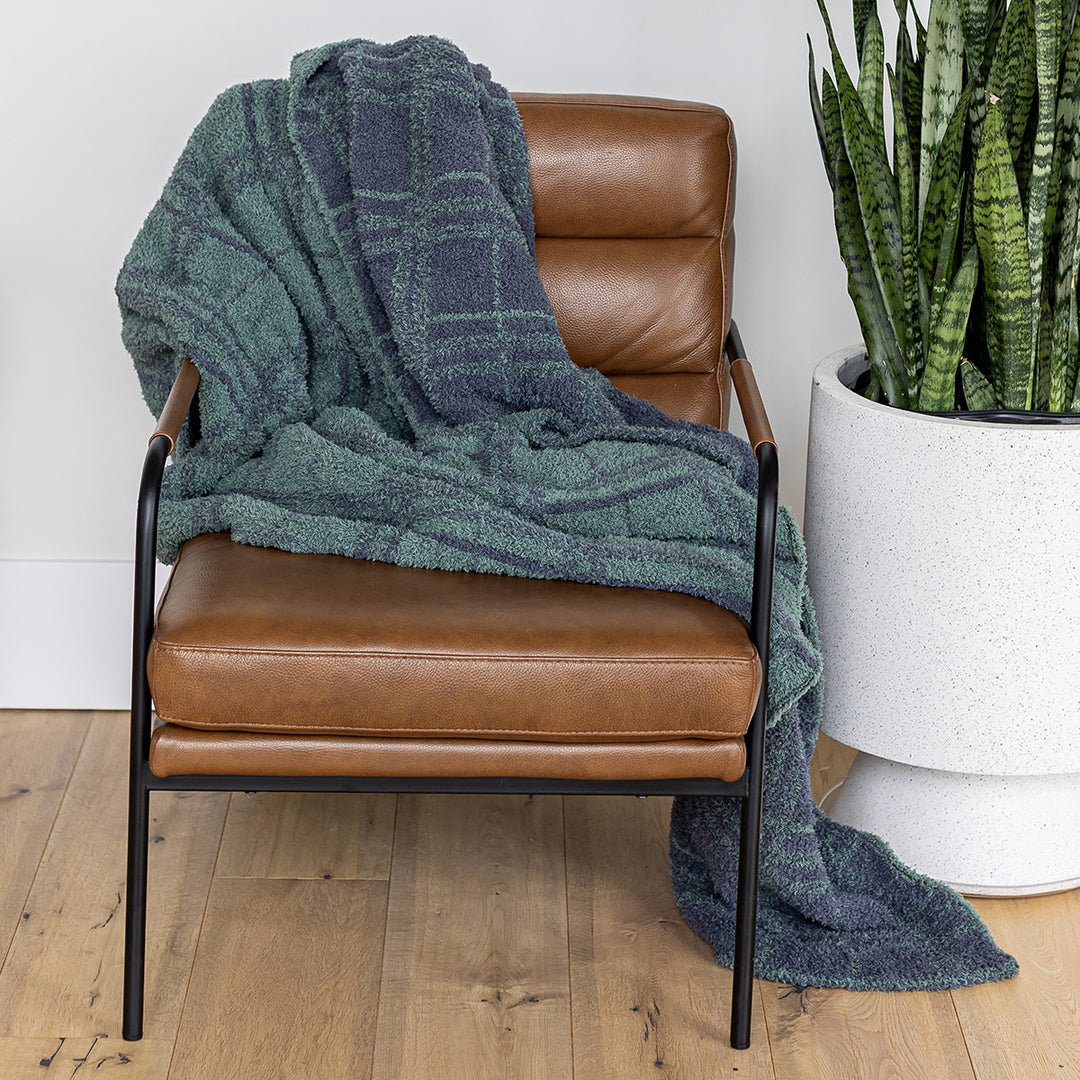 Forest and Turbulence Plaid Print Throw