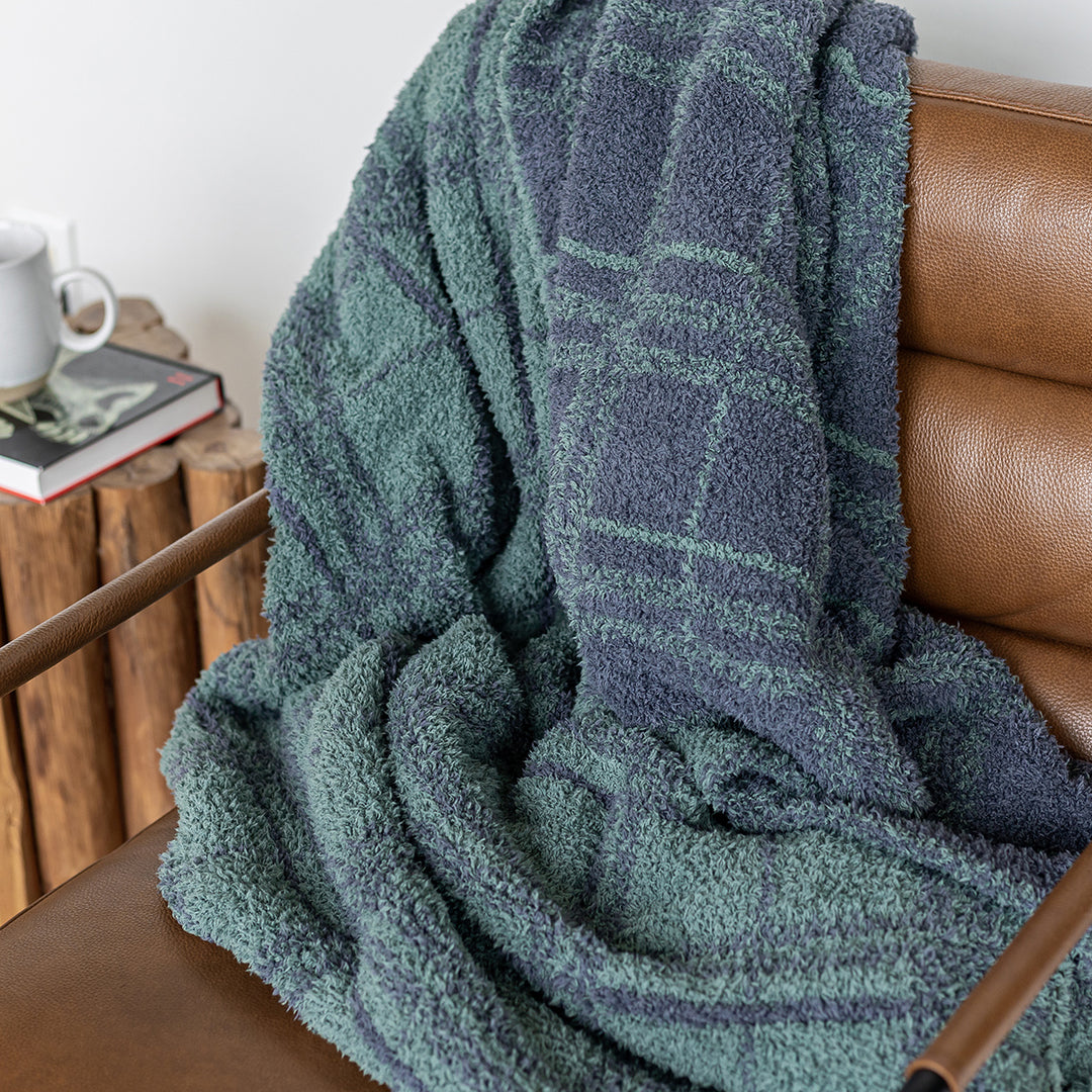 Forest and Turbulence Plaid Print Throw