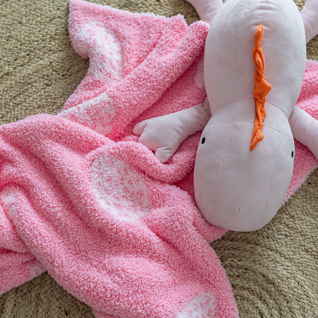 Cotton Candy Strawberry Print Toddler Blanket