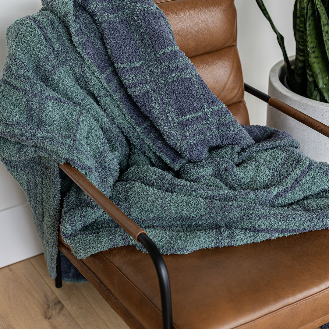 Forest and Turbulence Plaid Print Throw