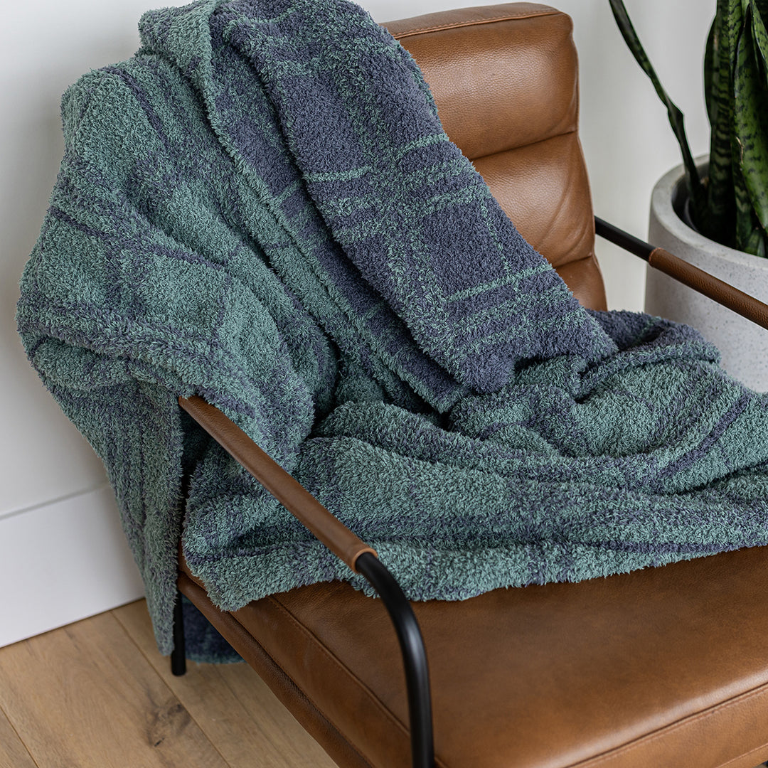 Forest and Turbulence Plaid Print Throw