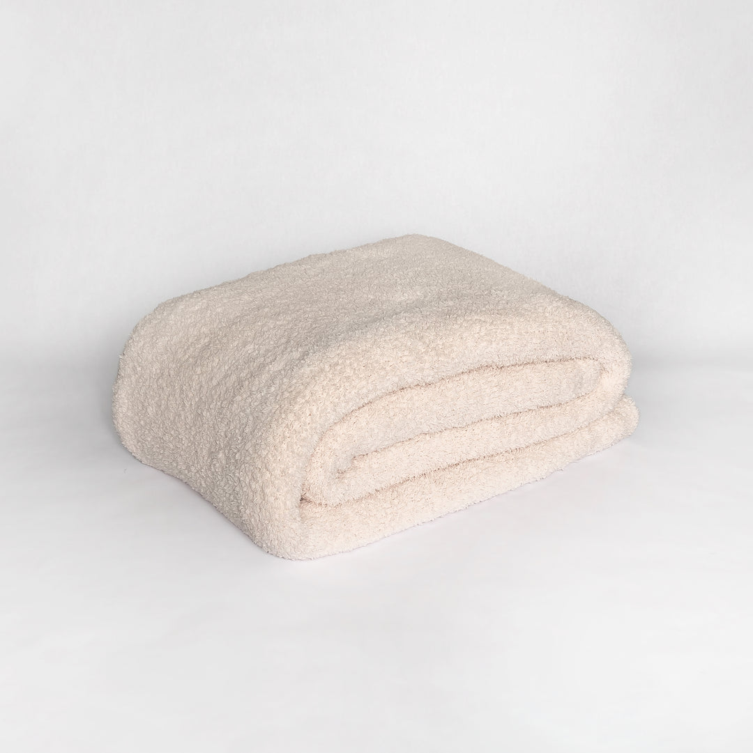 Primrose Pink Solid Double Layered Print Extended Throw