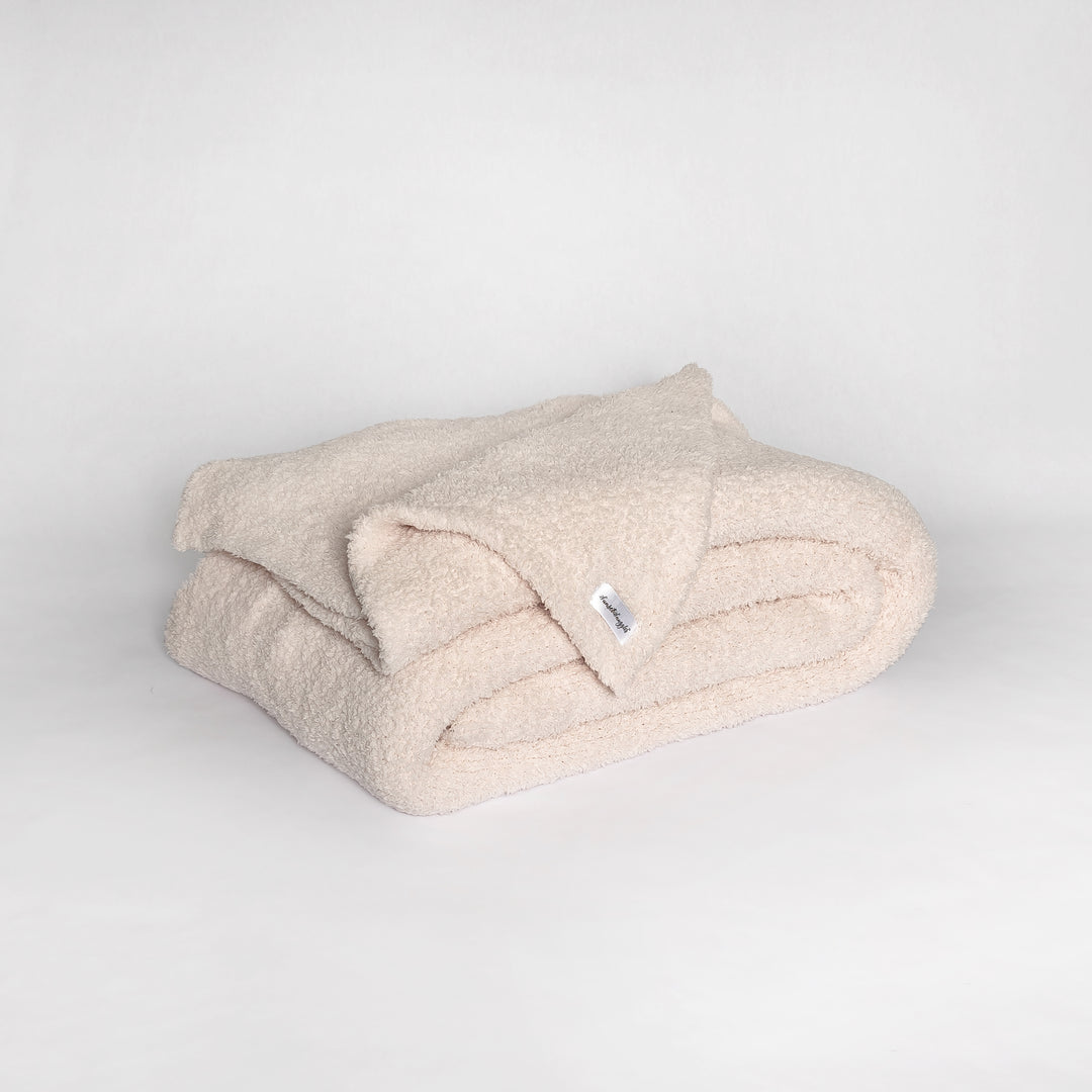 Primrose Pink Solid Double Layered Print Extended Throw