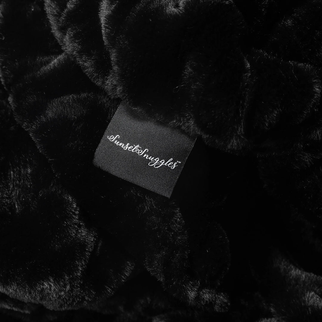 Midnight Black Double-sided Minky Blanket