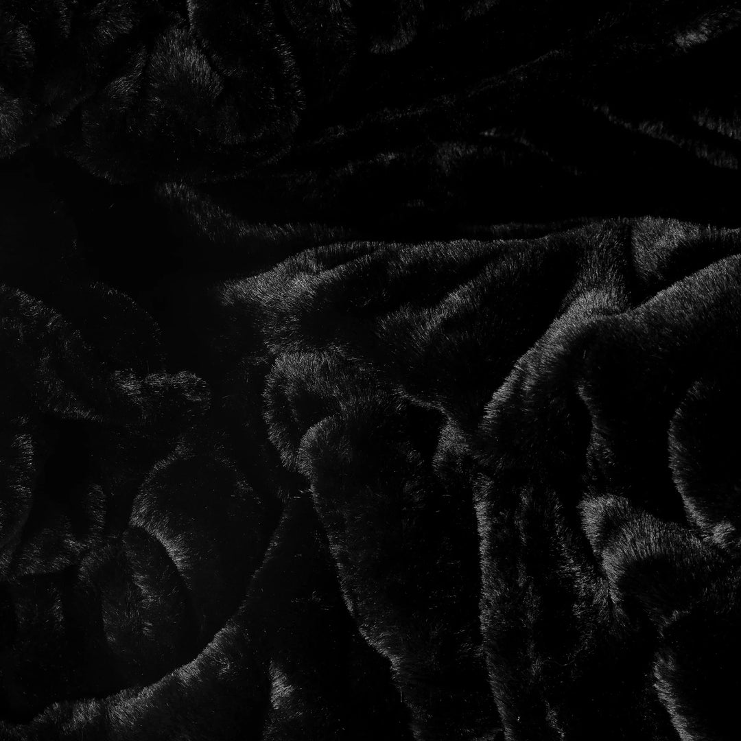 Midnight Black Double-sided Minky Blanket