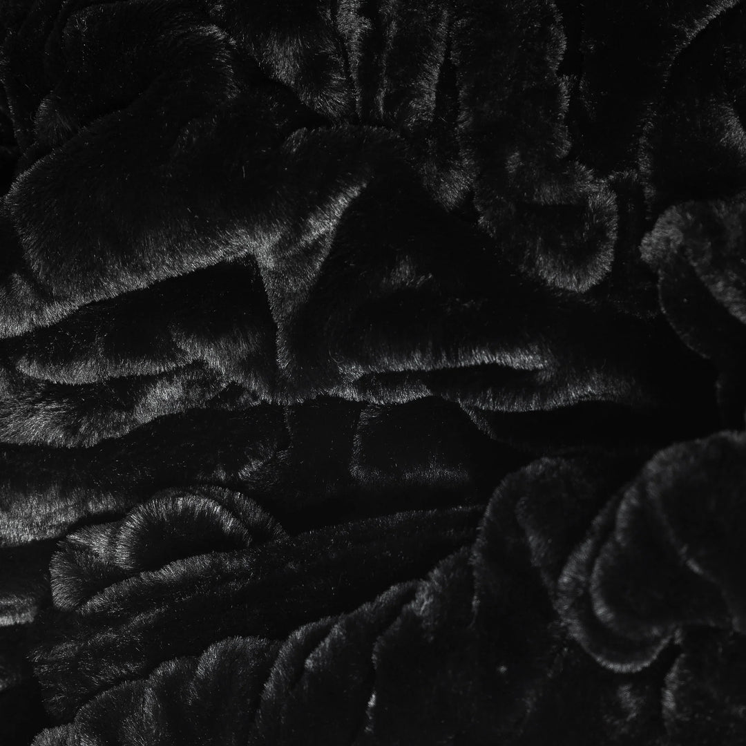 Midnight Black Double-sided Minky Blanket