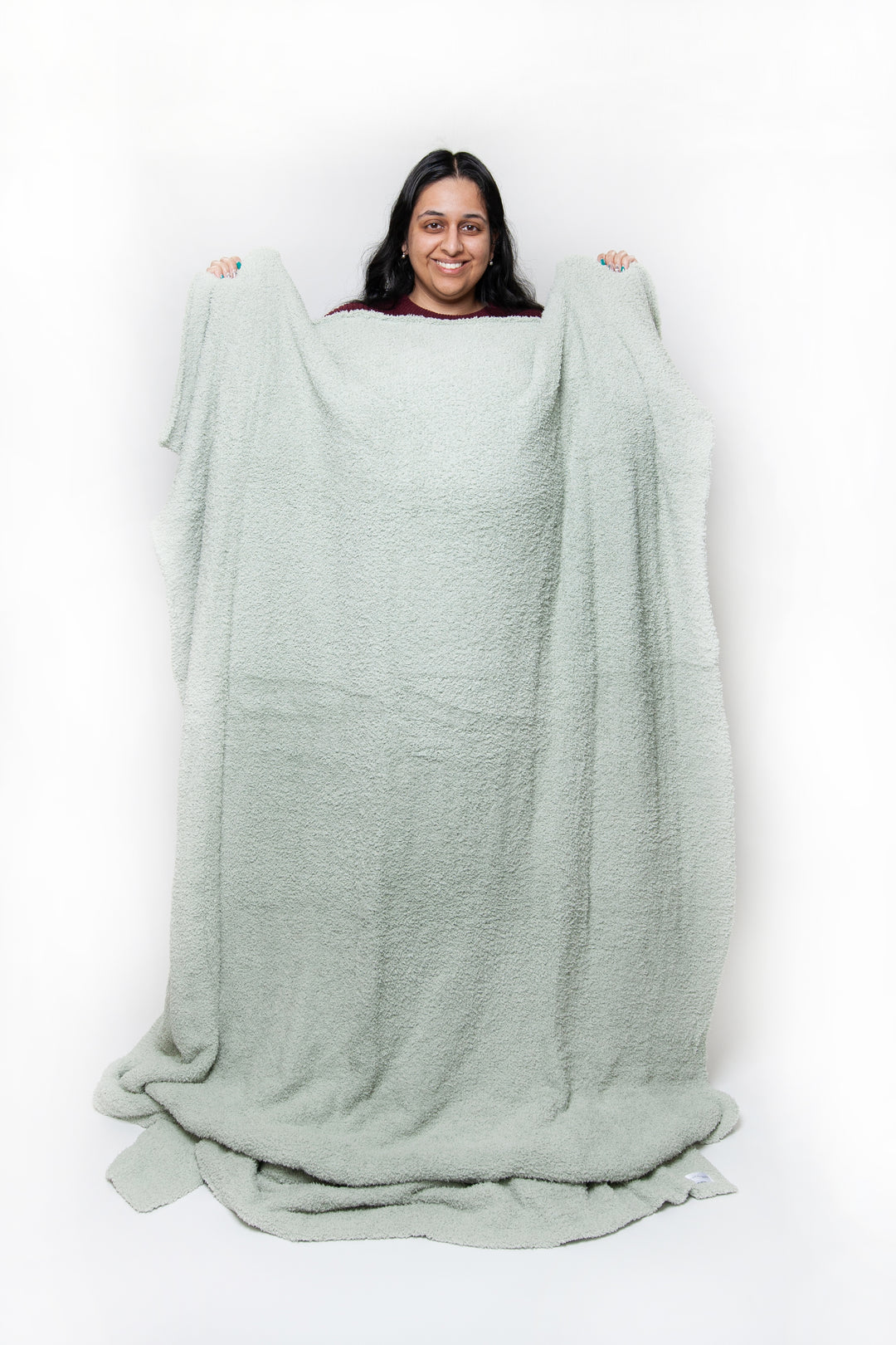 Solid Doubled Layered in Desert Sage Twin Bed Blanket