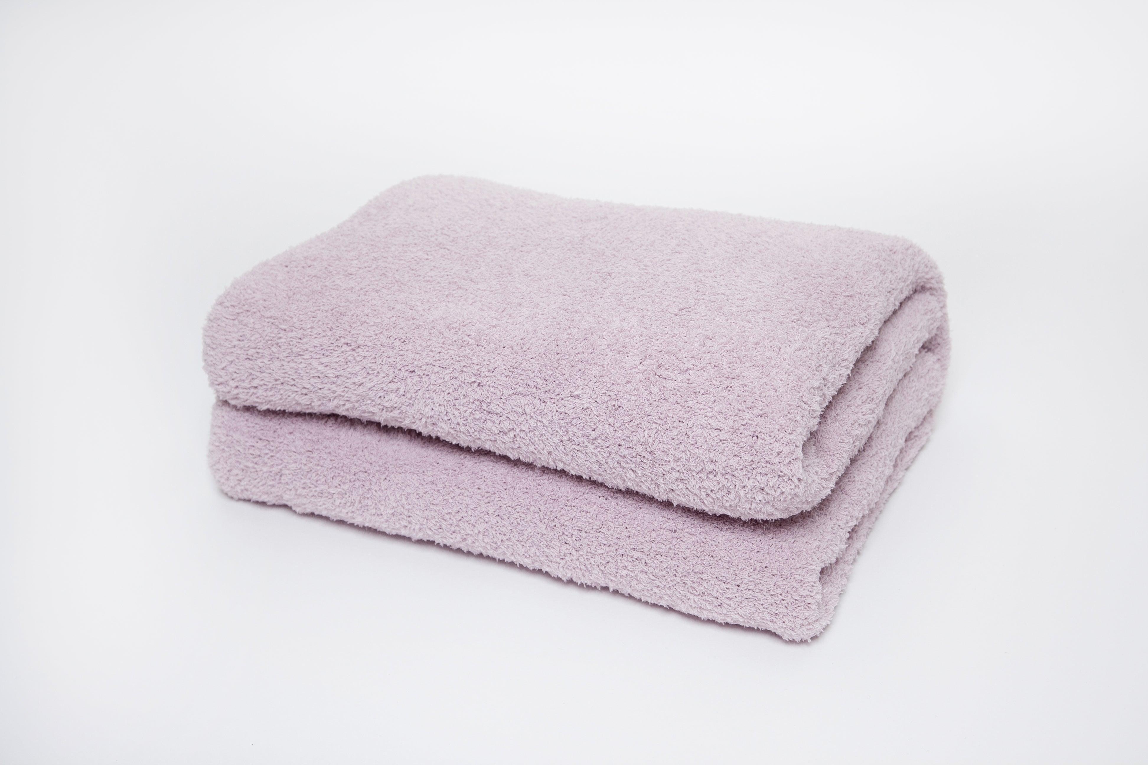 Iced Lilac Solid Double Layered Print Extended Throw - Sunset Snuggles