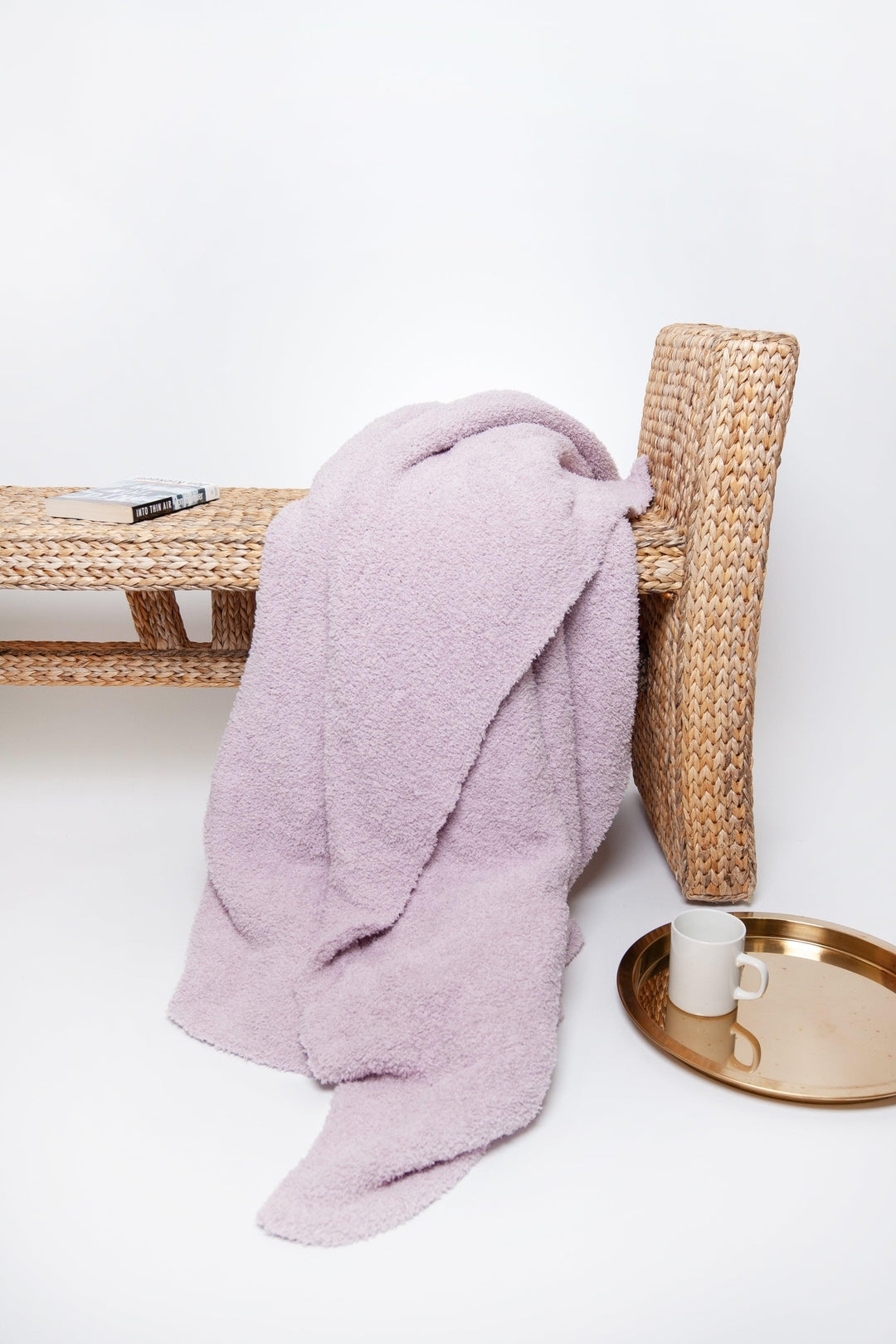 Iced Lilac Solid Double Layered Print Extended Throw - Sunset Snuggles
